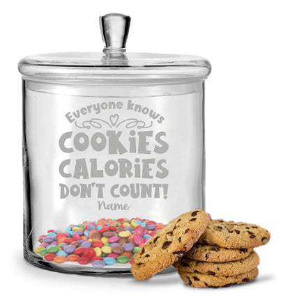 Leonardo Keksglas mit Gravur "Cookies Calories don´t count"