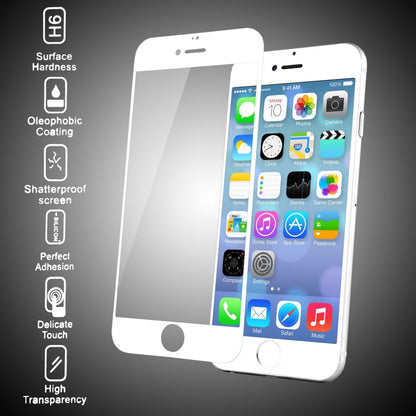 NALIA Schutzglas kompatibel mit iPhone 6 / 6S, Full-Cover Displayschutz Handy-Folie, 9H Härte Glas-Schutzfolie Bildschirm-Abdeckung, Schutz-Film Screen Protector Tempered Glass - Transparent (weiß)