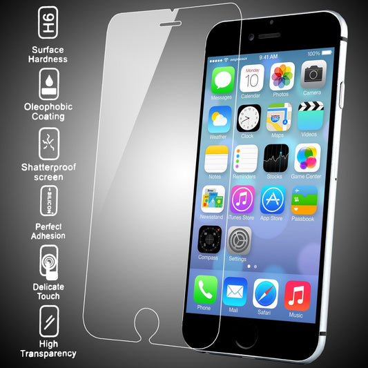 NALIA Schutzglas kompatibel mit iPhone 6 Plus / 6S Plus, 9H Härte Glas-Schutzfolie Displayschutz Hüllen-Kompatibel, Handy-Folie Bildschirm Schutz-Film HD Screen Protector Tempered Glass - Transparent - Meloni2