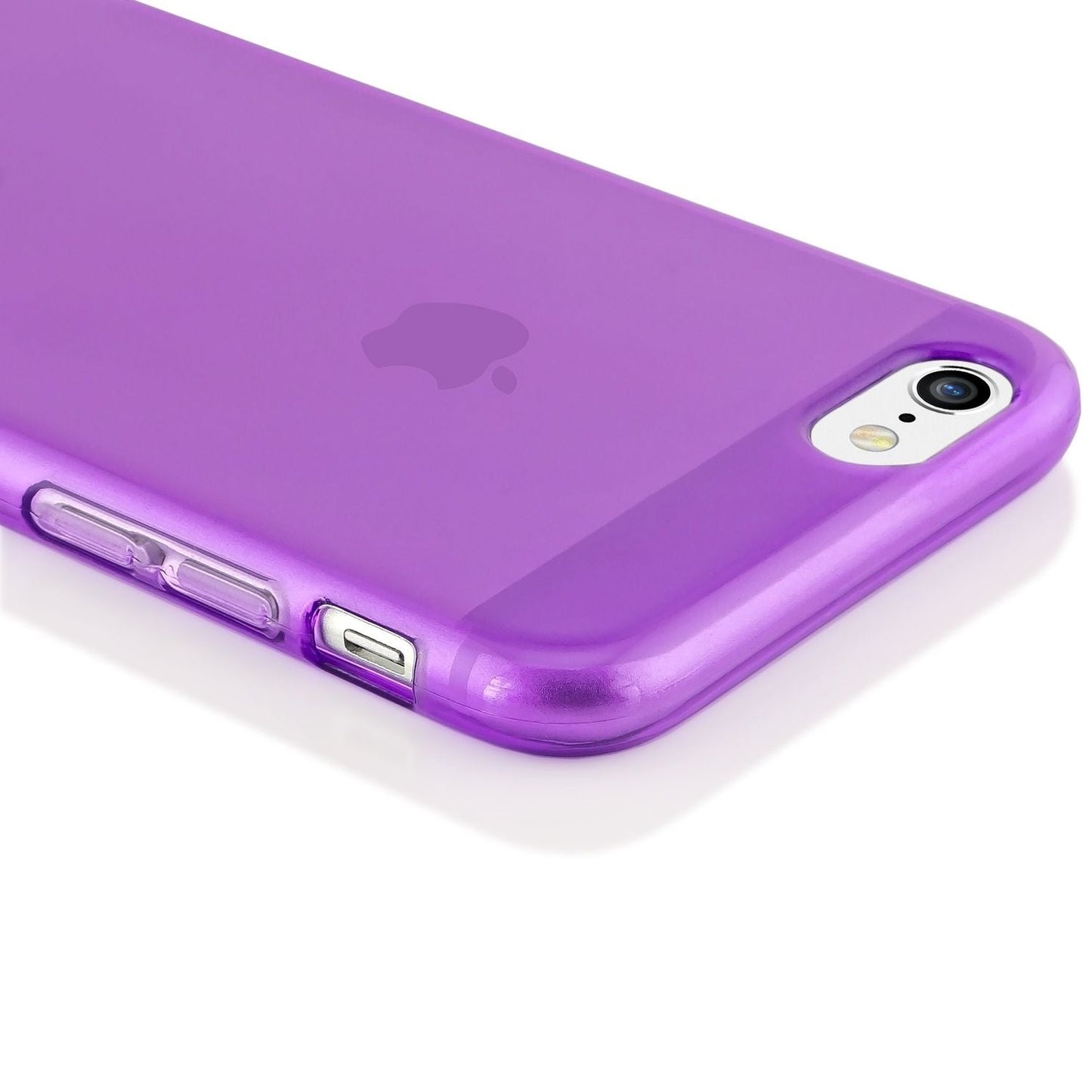 NALIA Handyhülle kompatibel mit iPhone 6 6S, Ultra-Slim Silikon Case Crystal Schutz-Hülle Dünn Durchsichtig, Handy-Tasche Etui Telefon-Schale Back-Cover Thin-Fit Smart-Phone Bumper - Lila Transparent