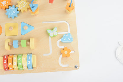 Montessori Beschäftigung Board - Lernspielzeug mit Tisch für Kinder ab 1 Jahr