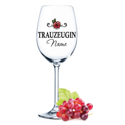 Leonardo Weinglas mit Gravur "Trauzeugin"