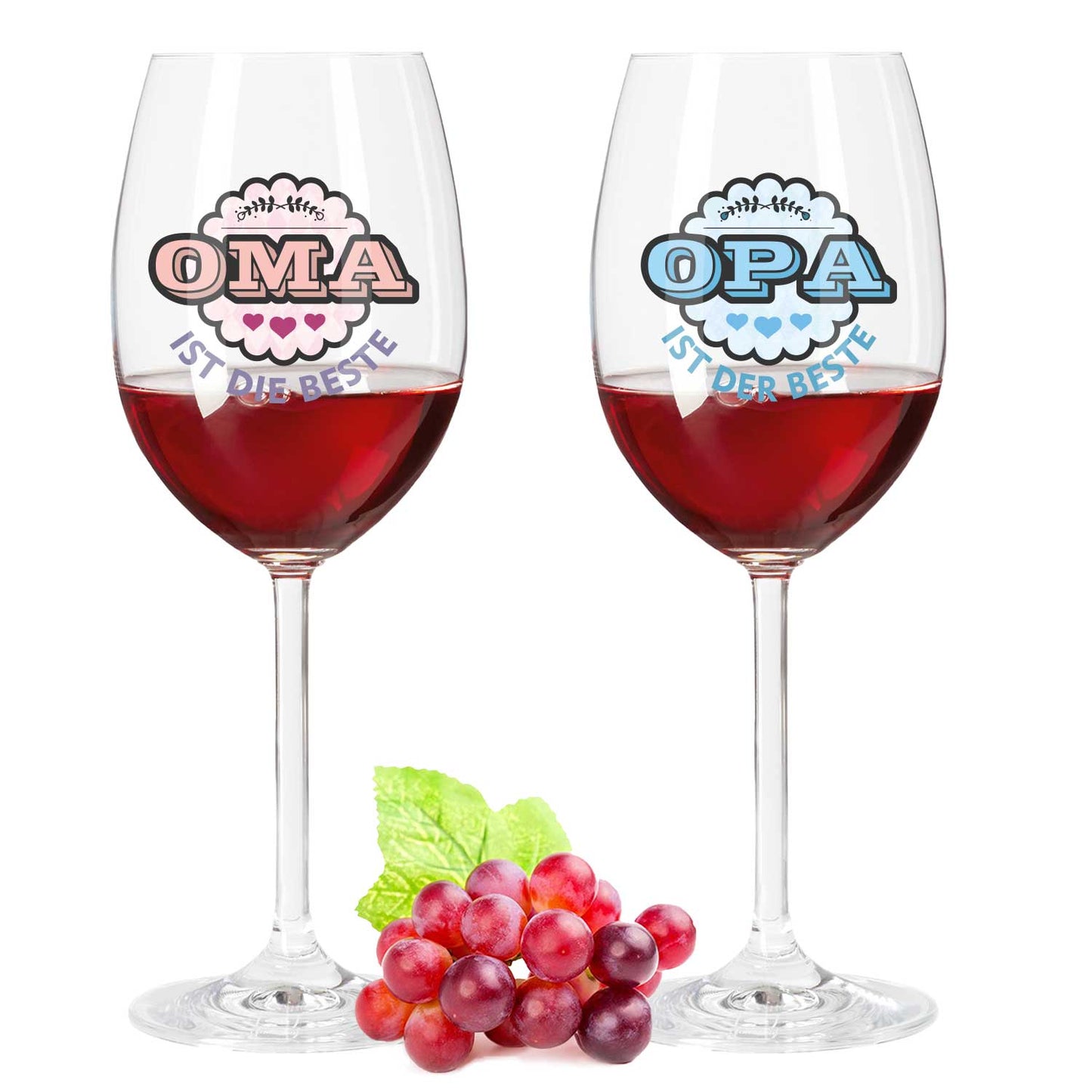Leonardo Weingläser mit UV-Druck "Opa & Oma ist der/die Beste" im Set