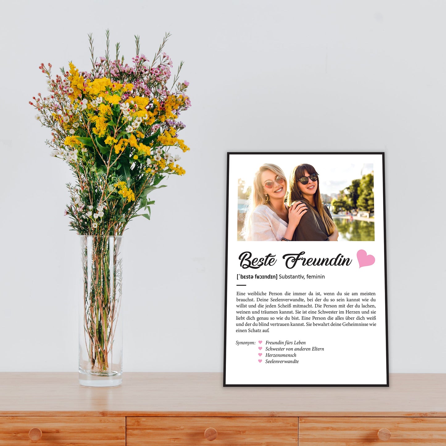 Holzschild Kunstdruck - Definition Poster - Personalisiert mit eigenem Foto