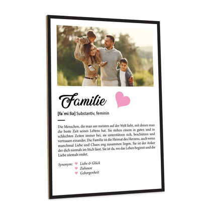 Holzschild Kunstdruck - Definition Poster - Personalisiert mit eigenem Foto