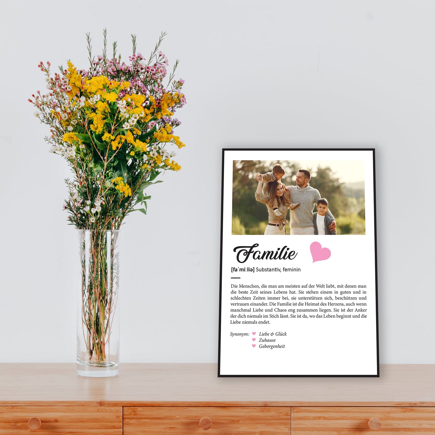 Holzschild Kunstdruck - Definition Poster - Personalisiert mit eigenem Foto