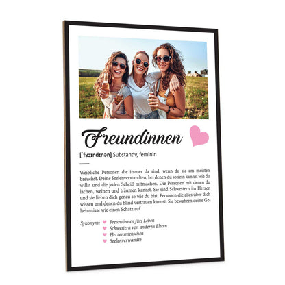 Holzschild Kunstdruck - Definition Poster - Personalisiert mit eigenem Foto