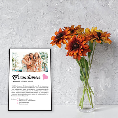 Holzschild Kunstdruck - Definition Poster - Personalisiert mit eigenem Foto
