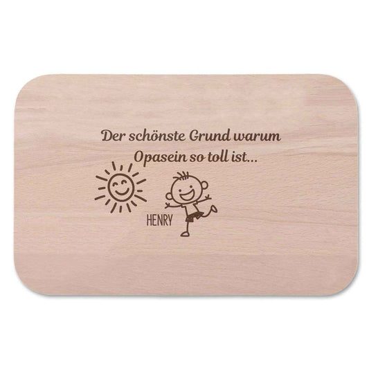 Frühstücksbrettchen Der schönste Grund warum Opa sein so toll ist