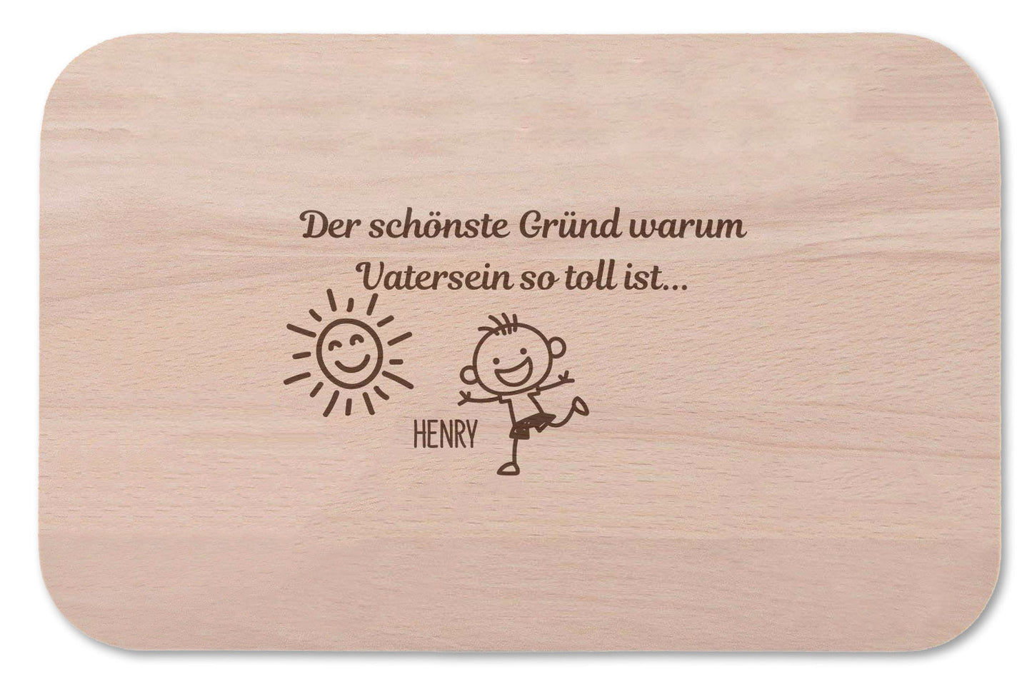 Frühstücksbrettchen Der schönste Grund warum Vater sein so toll ist