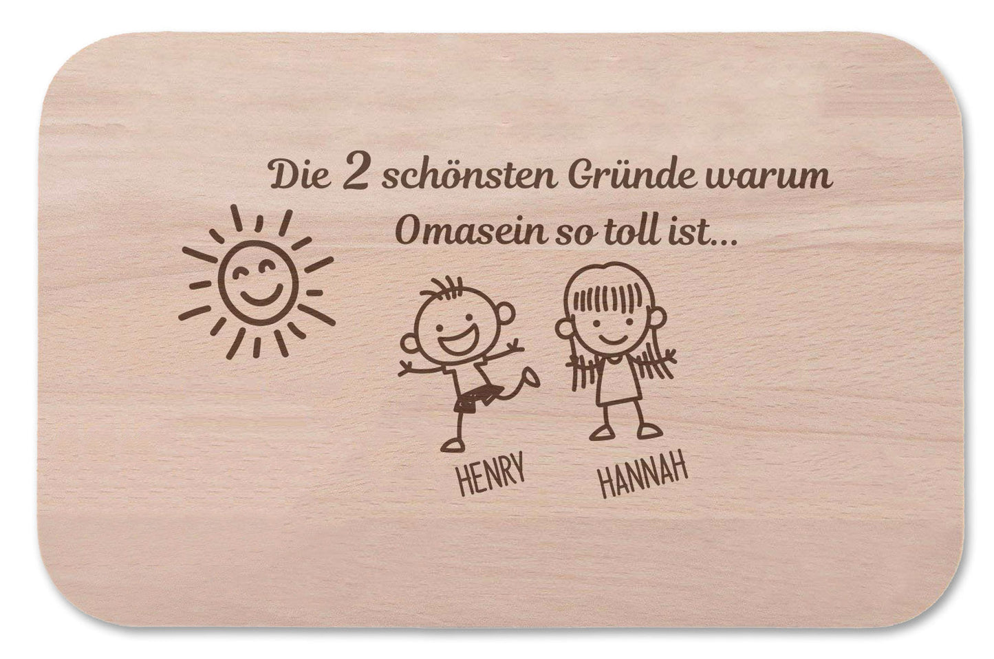 Frühstücksbrettchen Der schönste Grund warum Oma sein so toll ist