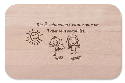 Frühstücksbrettchen Der schönste Grund warum Vater sein so toll ist
