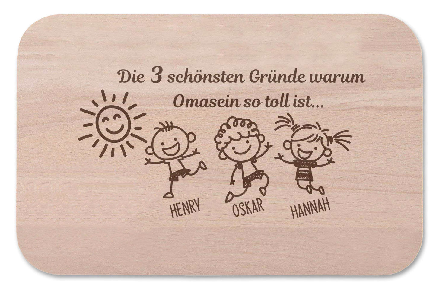 Frühstücksbrettchen Der schönste Grund warum Oma sein so toll ist