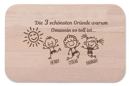 Frühstücksbrettchen Der schönste Grund warum Oma sein so toll ist
