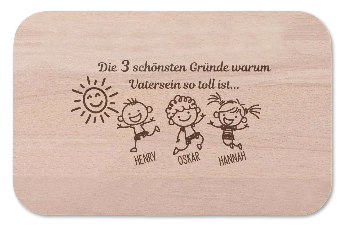 Frühstücksbrettchen Der schönste Grund warum Vater sein so toll ist