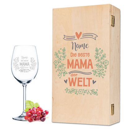 Leonardo Weinglas mit Gravur "Die beste Mama der Welt"