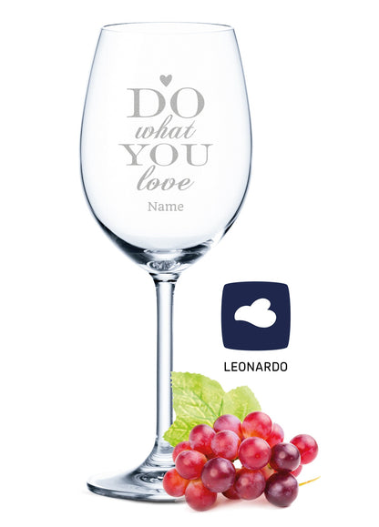 Leonardo Weinglas mit Gravur "Do what You Love"