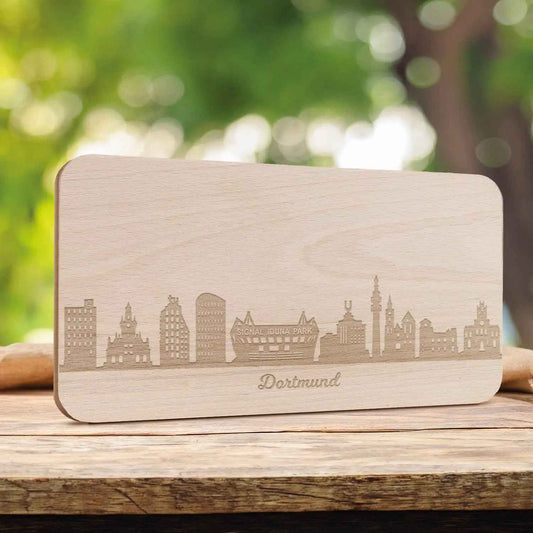 Frühstücksbrettchen Skyline Dortmund