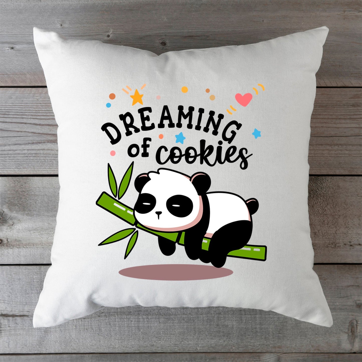 Bedrucktes Kissen mit Spruch Dreaming of Cookies