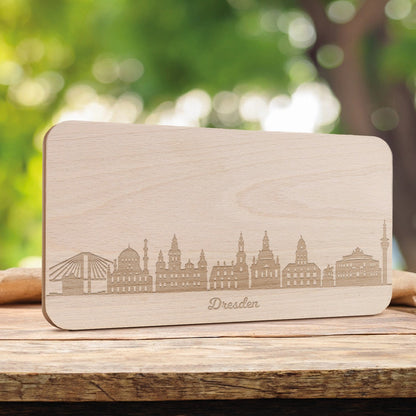 Frühstücksbrettchen Skyline Dresden