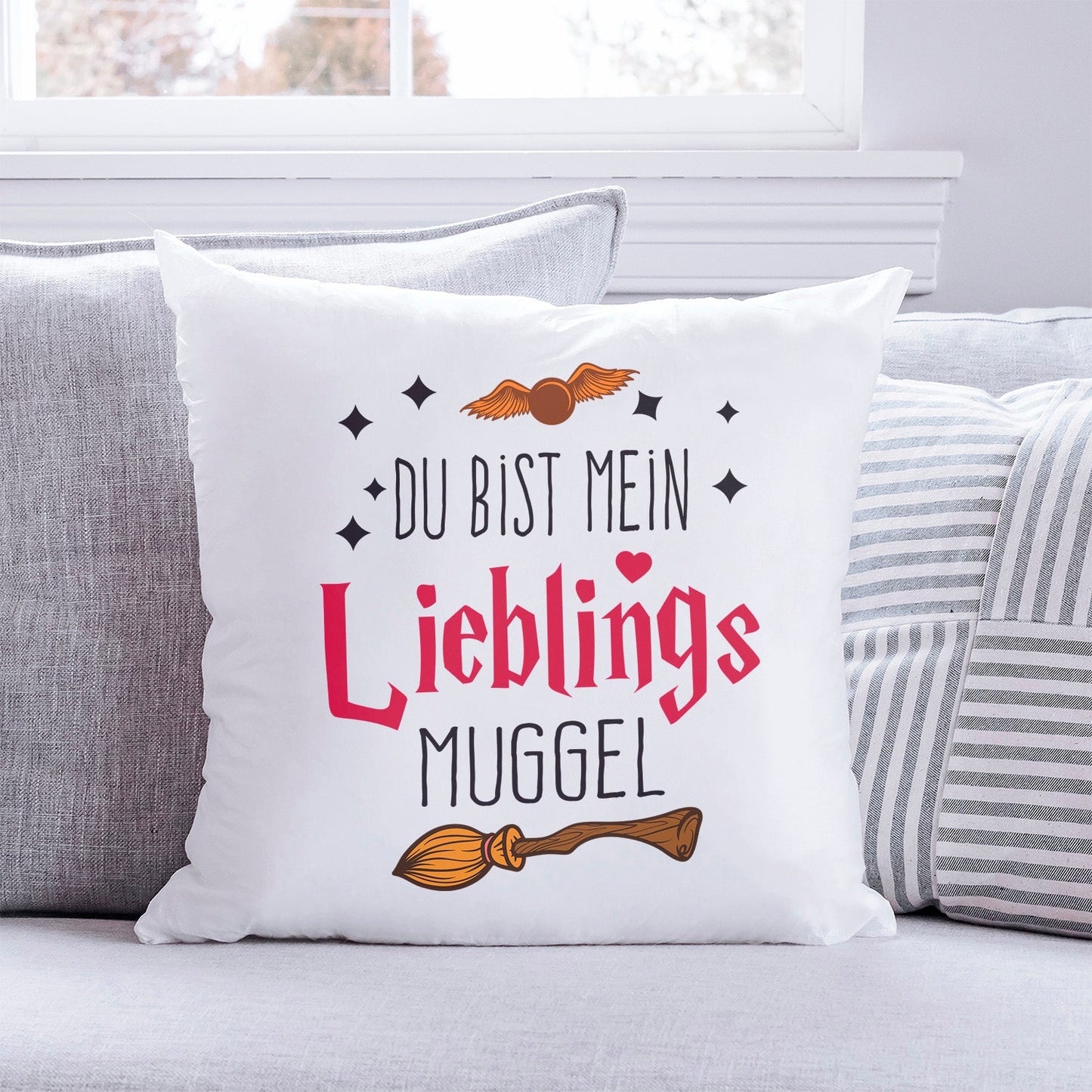Kissen mit Spruch Du bist mein Lieblingsmuggel