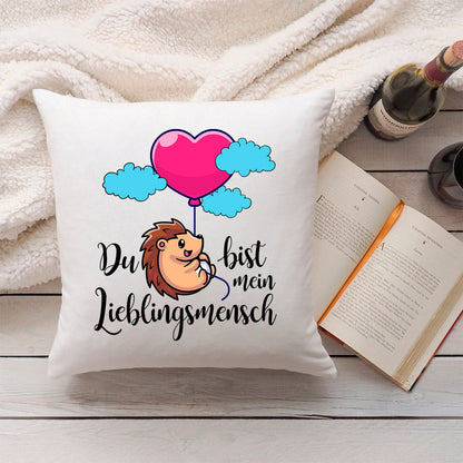 Bedrucktes Kissen mit Spruch Du bist mein Lieblingsmensch