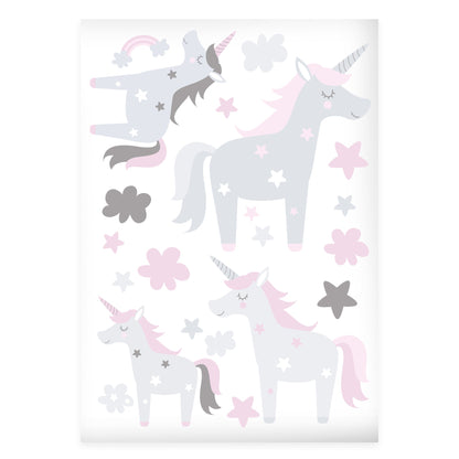 Wandsticker Set Einhorn & Sterne