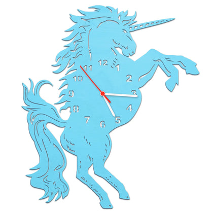 Kinder Wanduhr im Einhorn Design