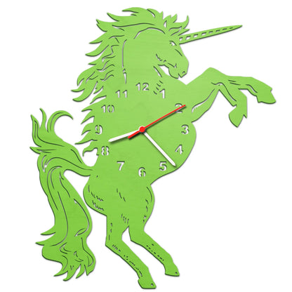 Kinder Wanduhr im Einhorn Design