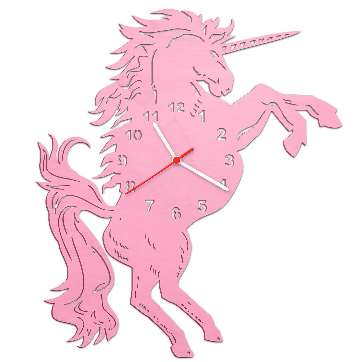 Kinder Wanduhr im Einhorn Design