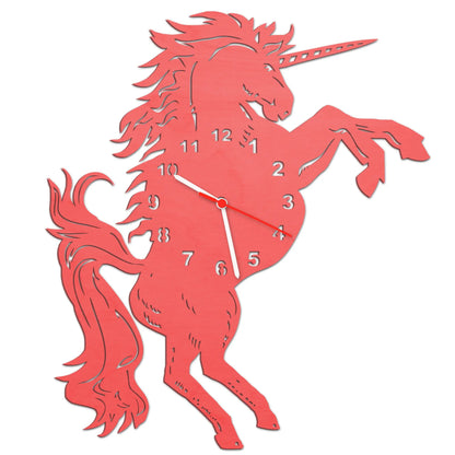 Kinder Wanduhr im Einhorn Design