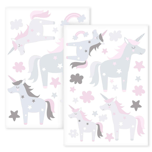 Wandsticker Set Einhorn & Sterne