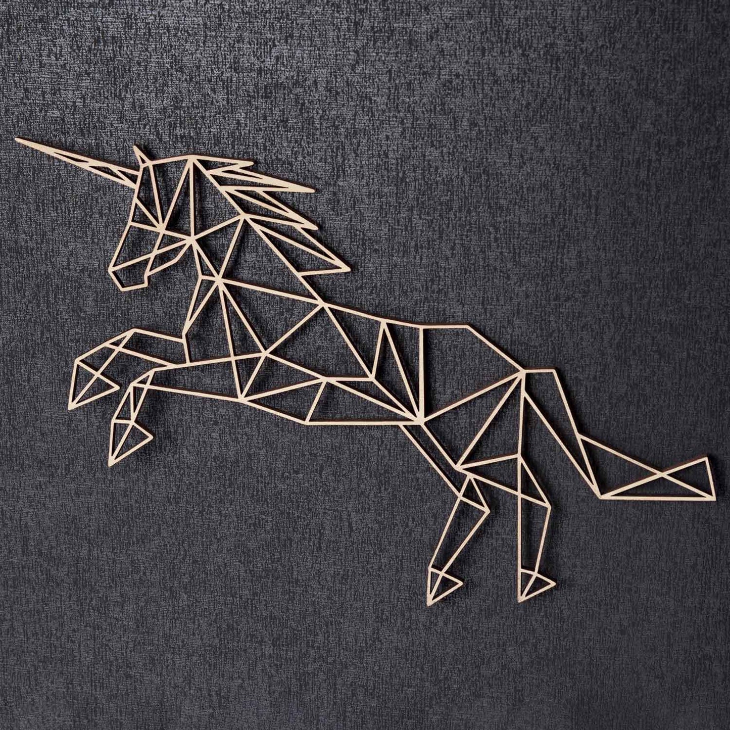 Origami Einhorn V2 aus Holz -