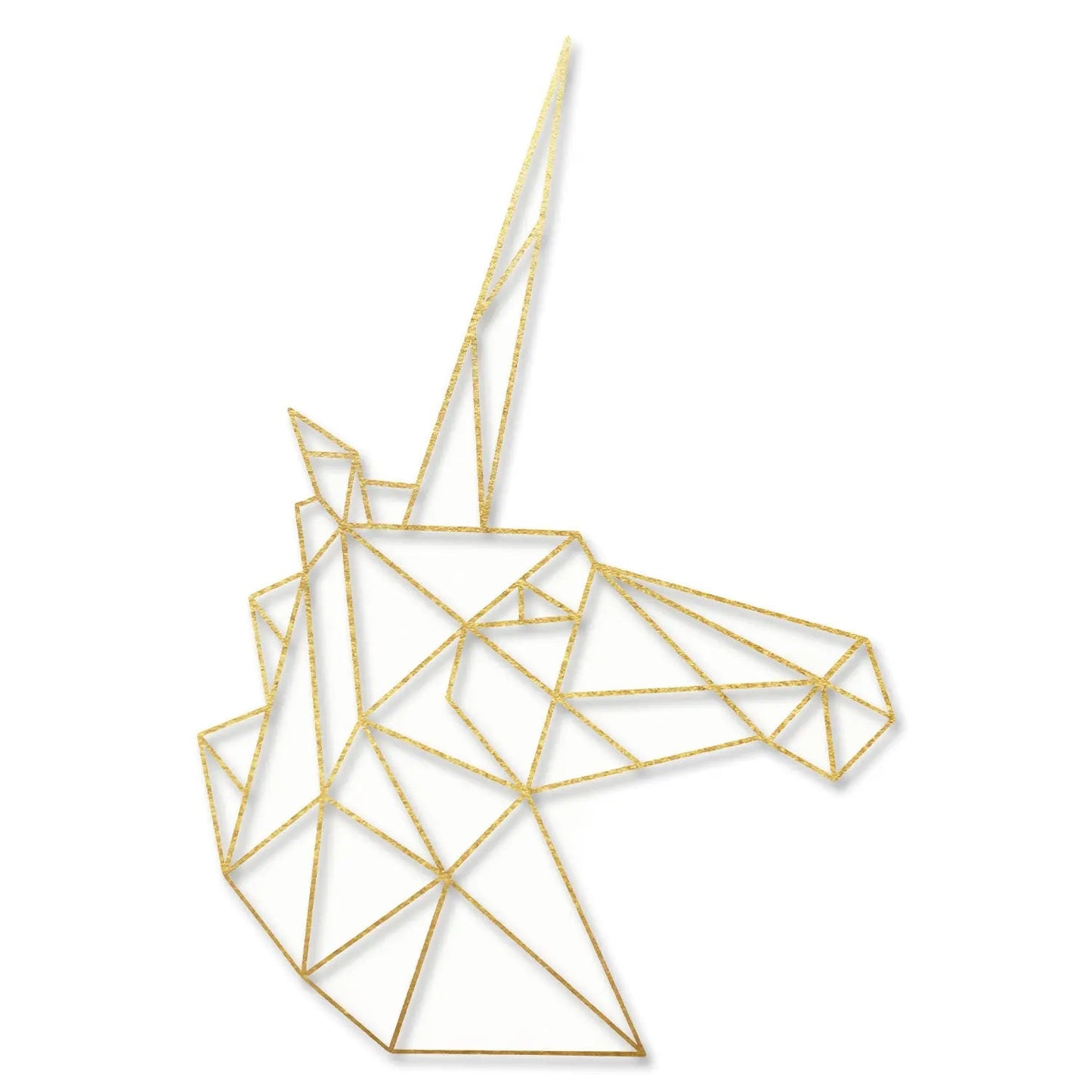Origami Einhornkopf aus Holz -