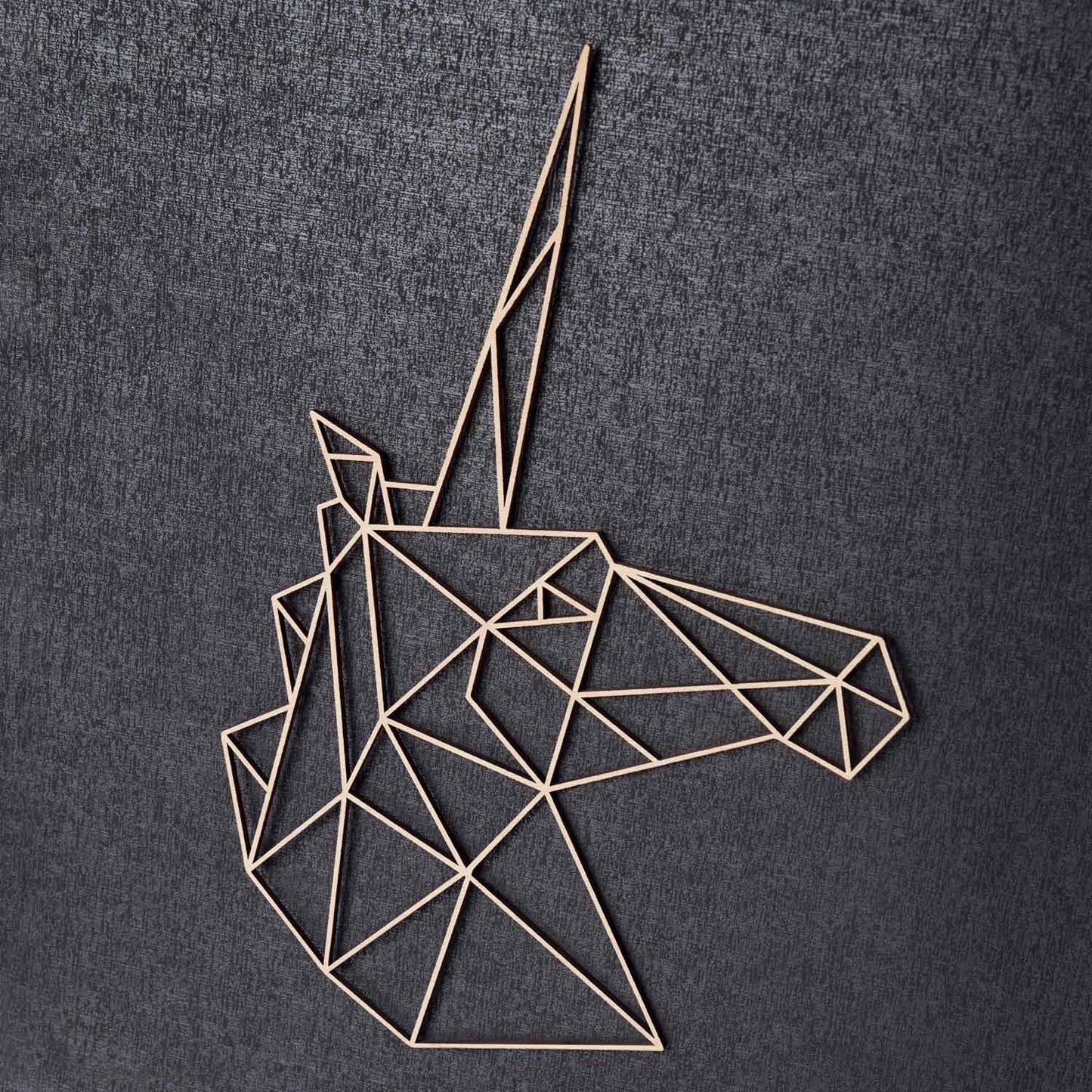 Origami Einhornkopf aus Holz -