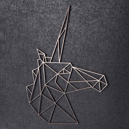 Origami Einhornkopf aus Holz -