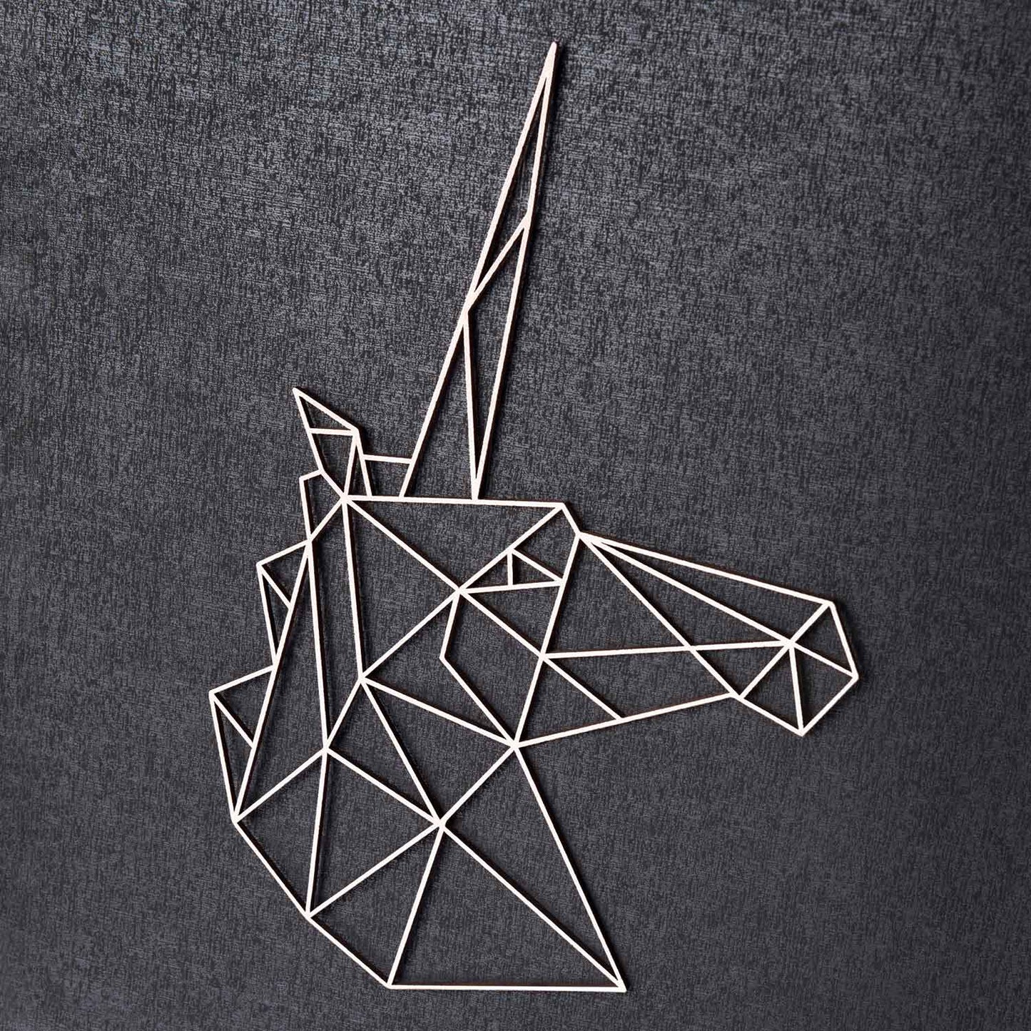 Origami Einhornkopf aus Holz -