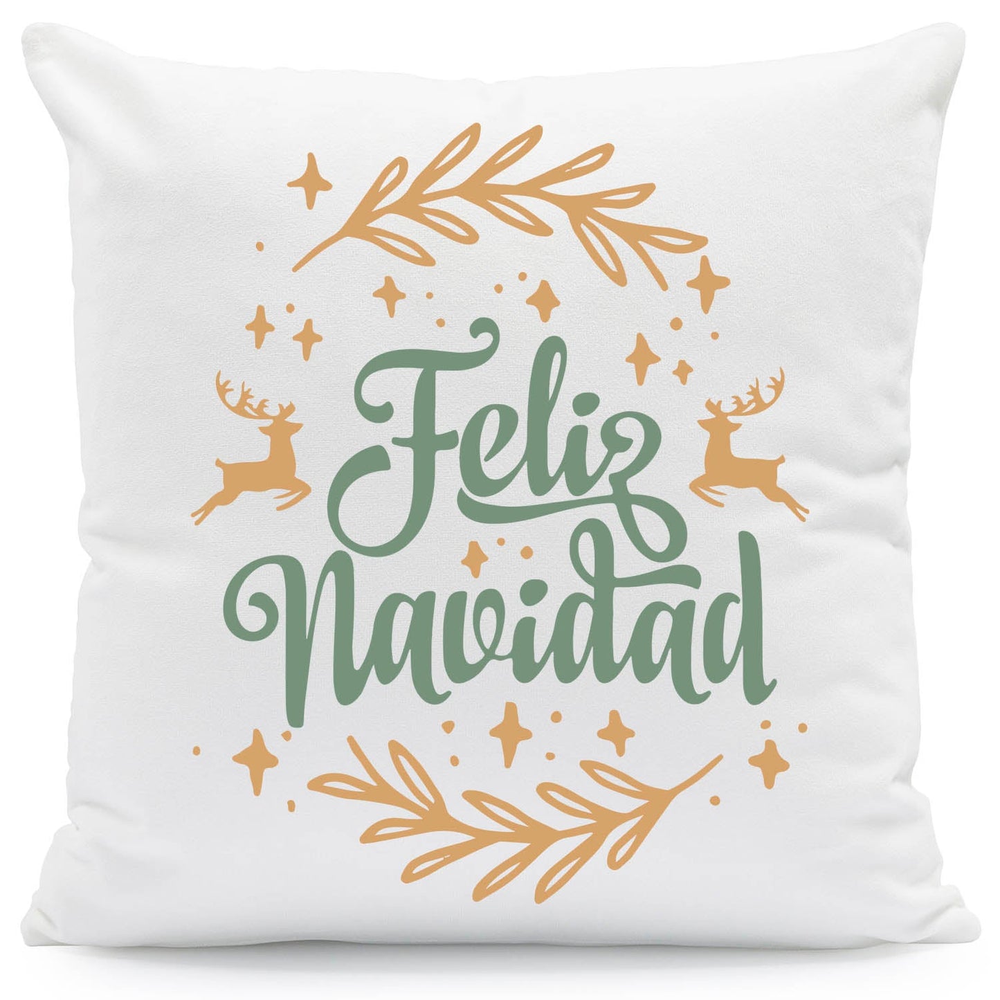 Kissen mit Weihnachtsmotiv - Feliz Navidad  - Weihnachtsdeko - Geschenk für Frauen & Männer