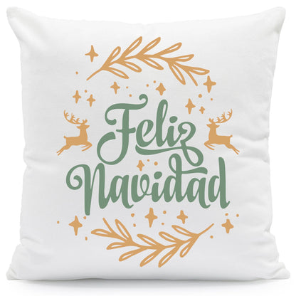 Kissen mit Weihnachtsmotiv - Feliz Navidad  - Weihnachtsdeko - Geschenk für Frauen & Männer