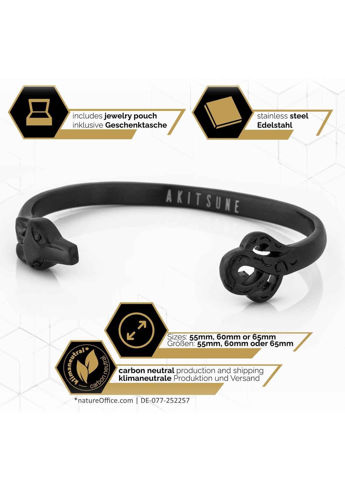 Ferus Bangle Bracelet Matte Black