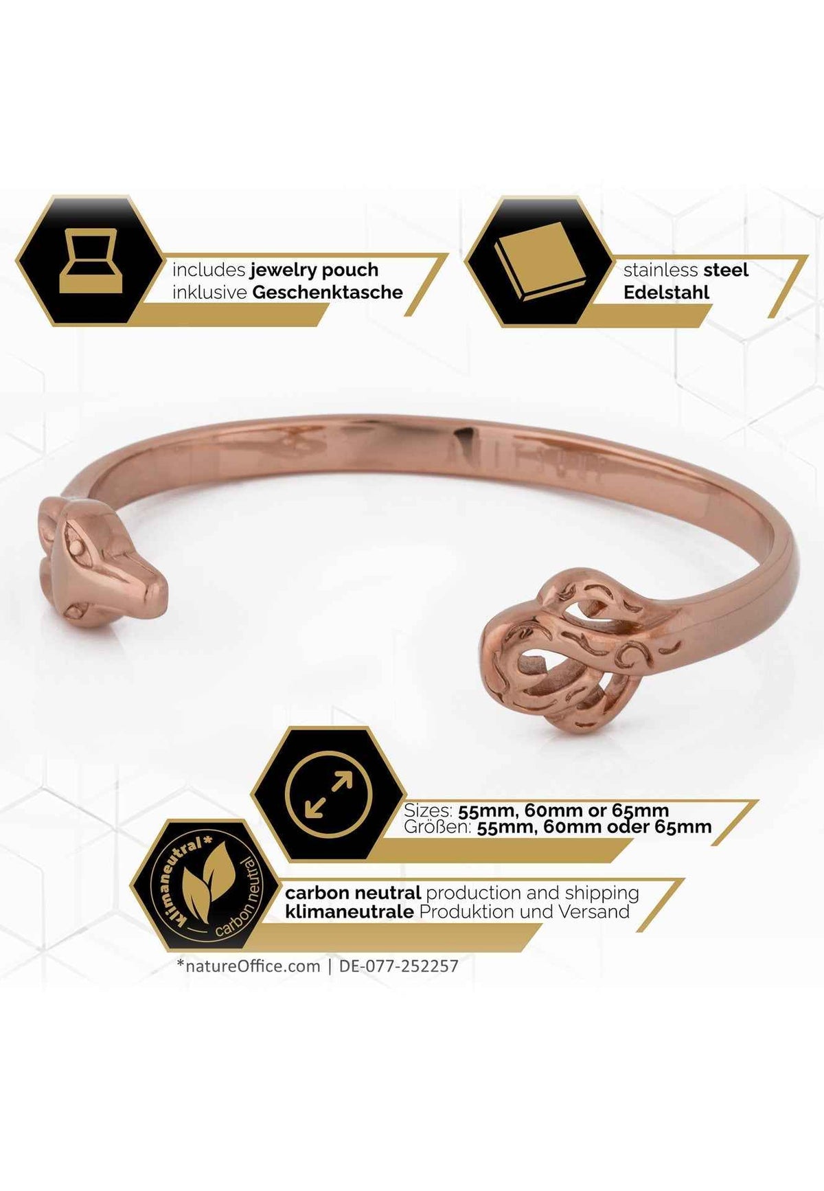 Ferus Bangle Bracelet Rose Gold