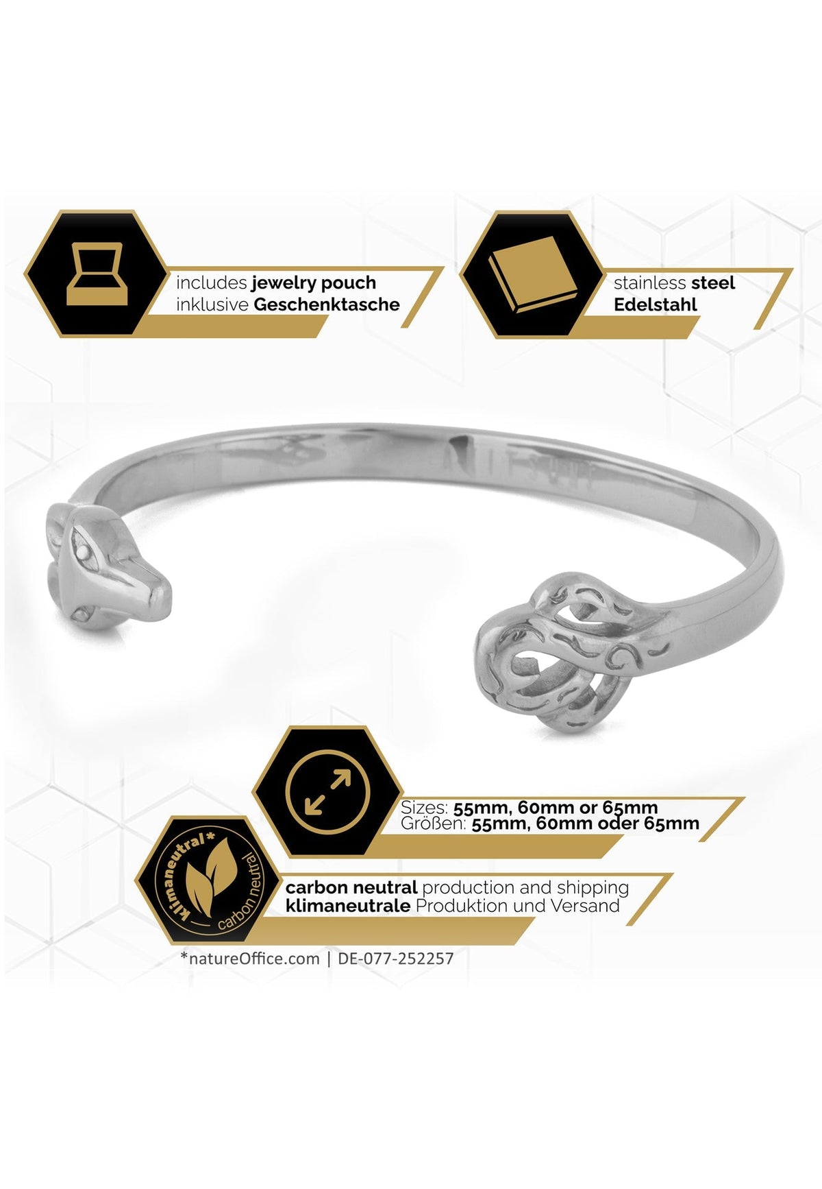 Ferus Bangle Bracelet Silver