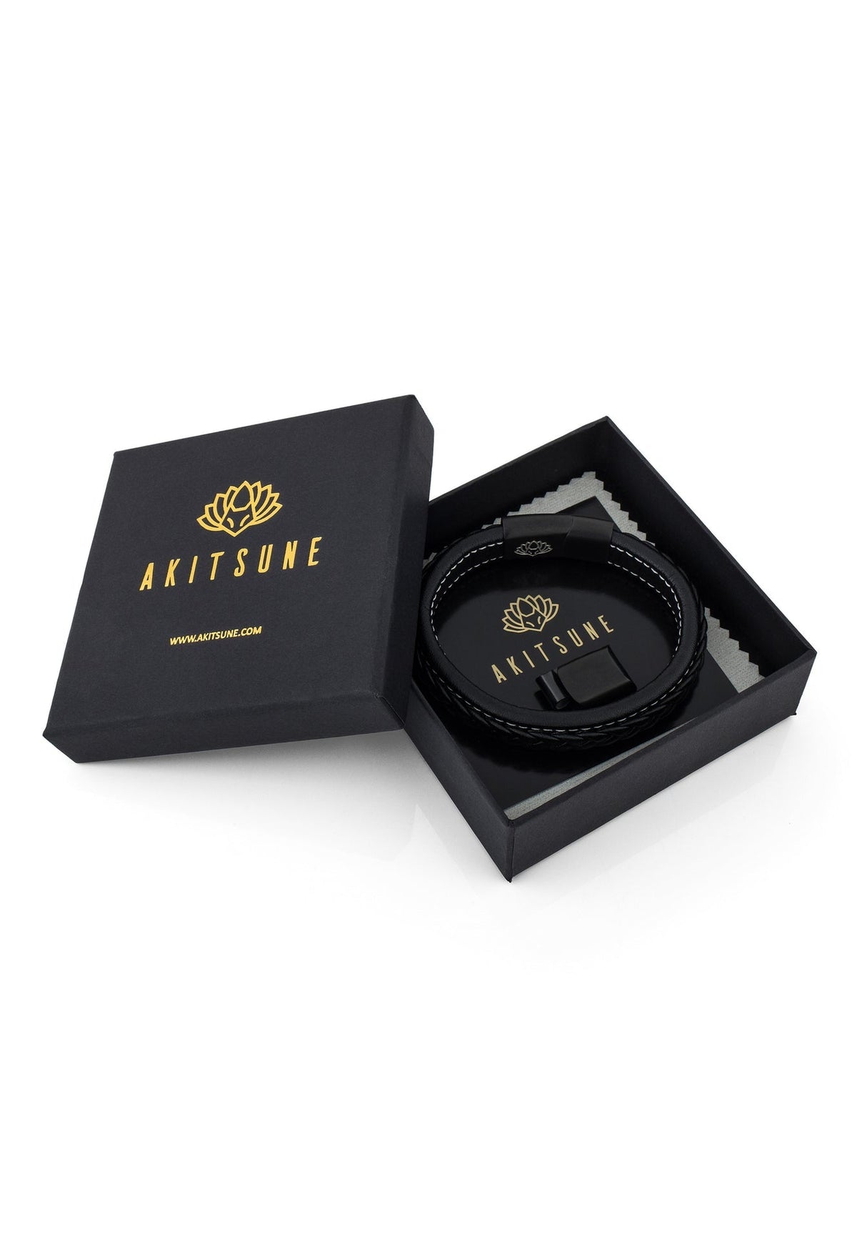 Fides Leather Bracelet Matte Black - Black
