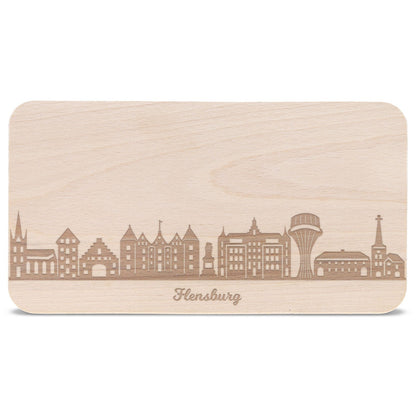 Frühstücksbrettchen Skyline Flensburg