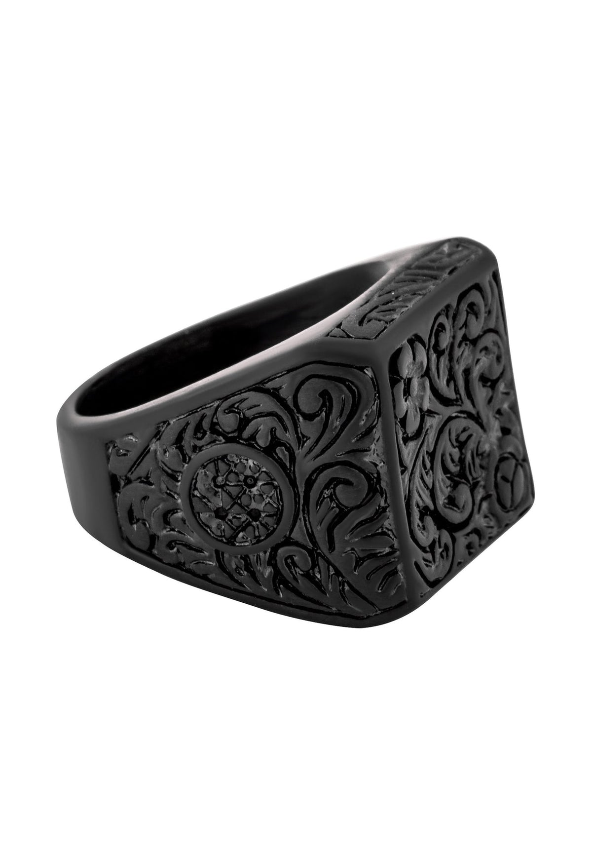 Floral Ring Matte Black