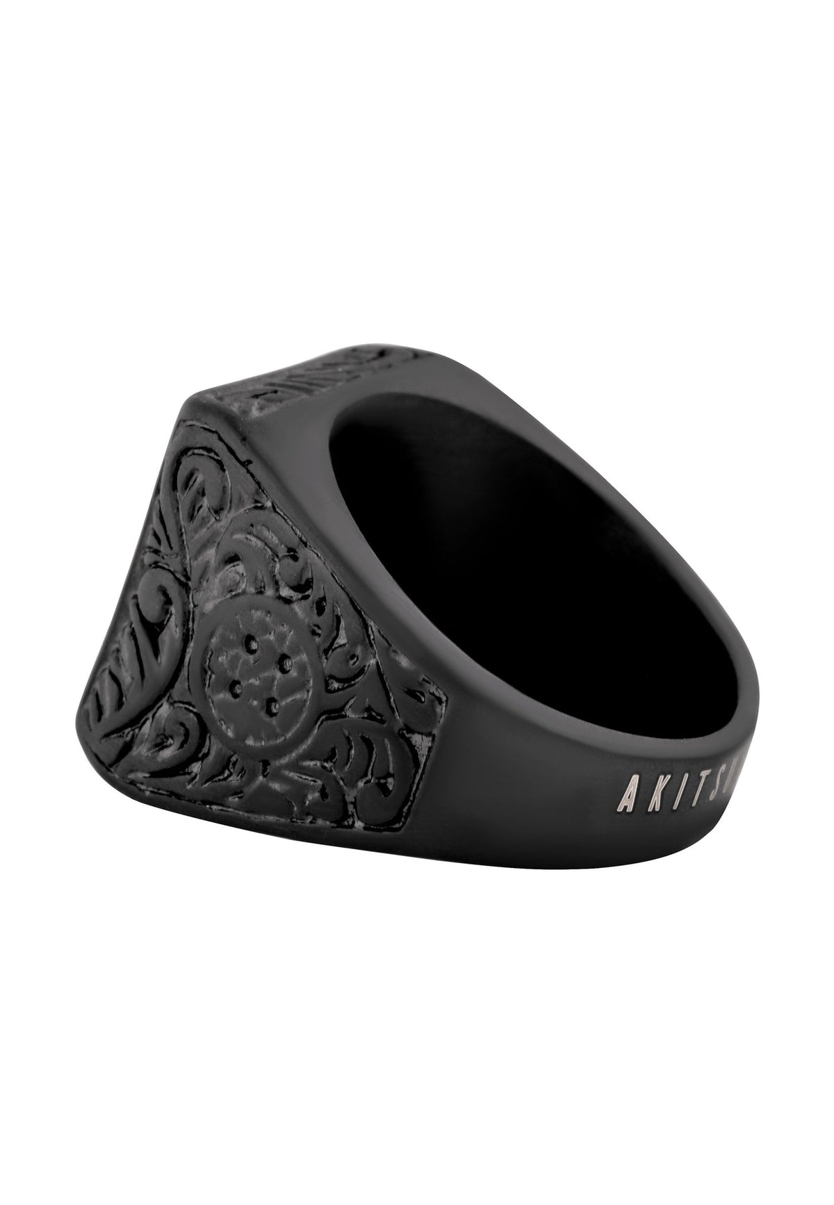 Floral Ring Matte Black