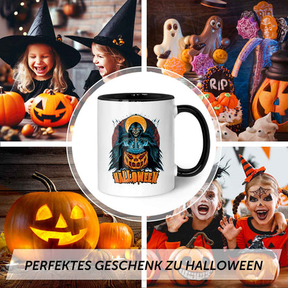 Bedruckte Tasse mit Motiv im Halloween Reaper Design