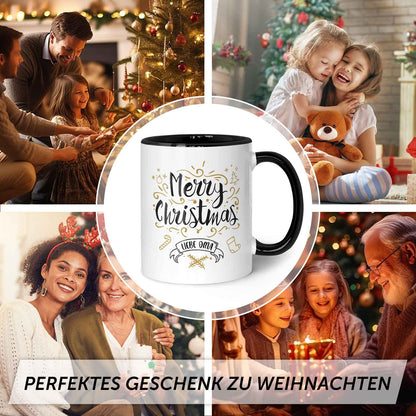 Bedruckte Tasse mit Weihnachtsmotiv im Merry Christmas Liebe Oma Design