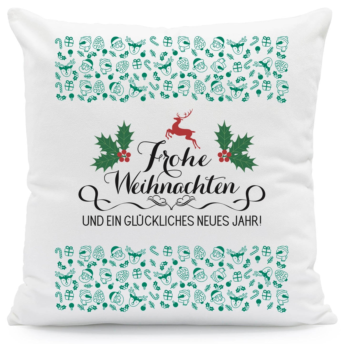 Kissen mit Weihnachtsmotiv - Frohe Weihnachten und neues Jahr - Weihnachtsdeko - Für Sie & Ihn