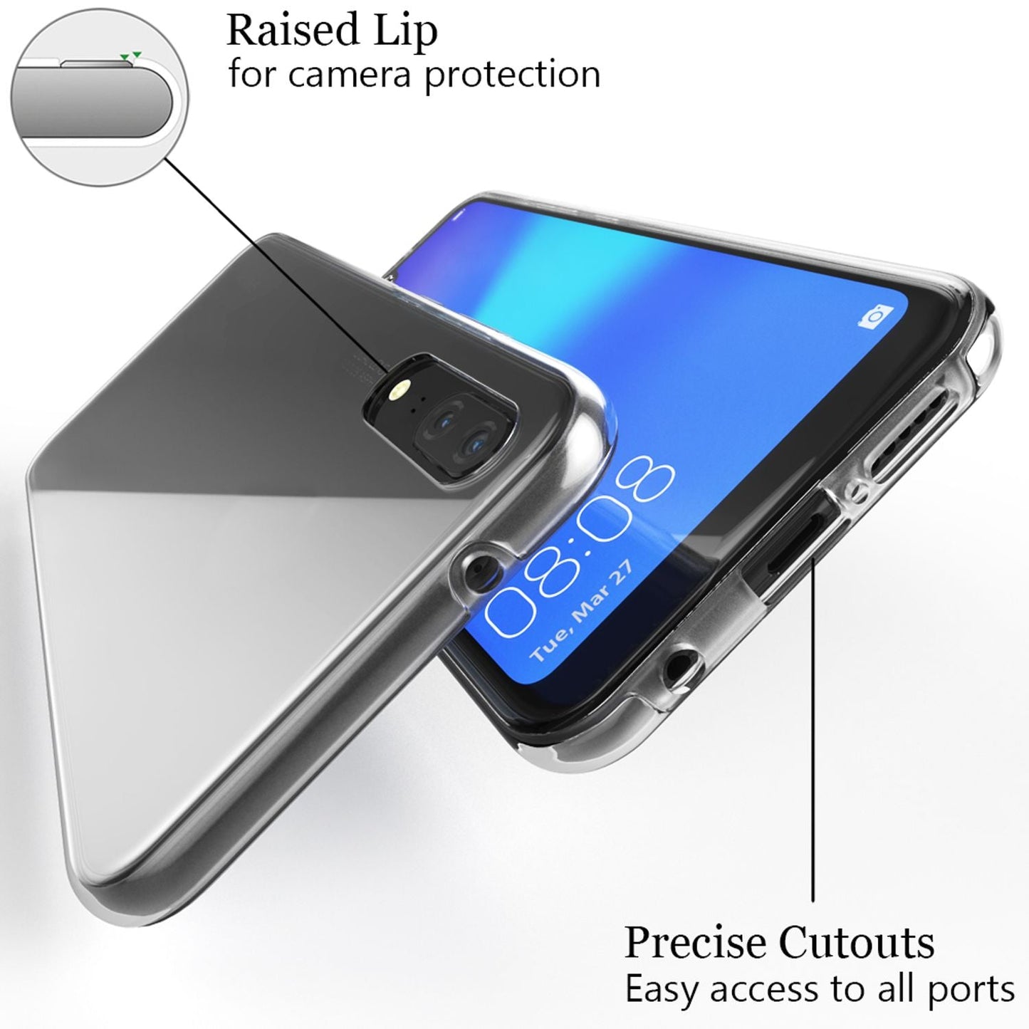 NALIA 360° Hülle für Huawei P20 – Vorne & Hinten Schutz – 360GUARD (Full-Body Case) – Marke aus Berlin